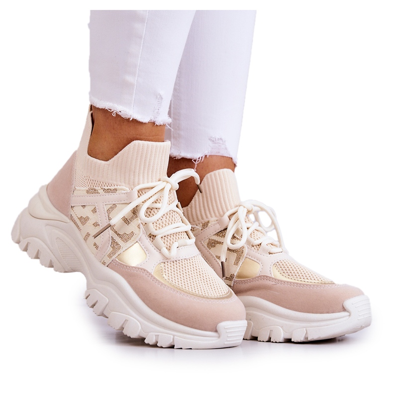 Sneakers Sport Shoes Beige-Or Phinell