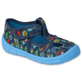 Befado chaussons enfants avec Velcro 533P021 bleu