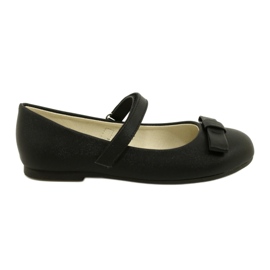 EVE Ballerines Noires Avec Noeud Velcro MISSE