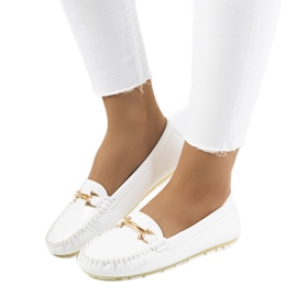 Mocassins femme Petterd blancs