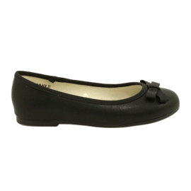 Ballerines noires avec nœud noir