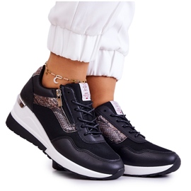 Baskets Wedge Femme Cross Jeans JJ2R4027C Noir