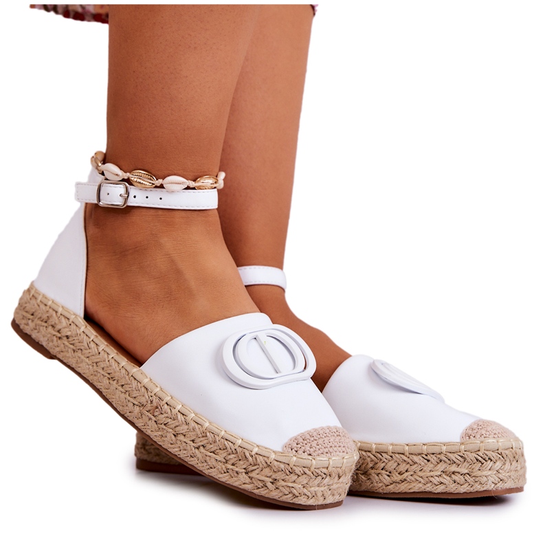 FE1 Espadrilles à décor de Nells blanches FE1 Espadrilles à décor de Nells blanches