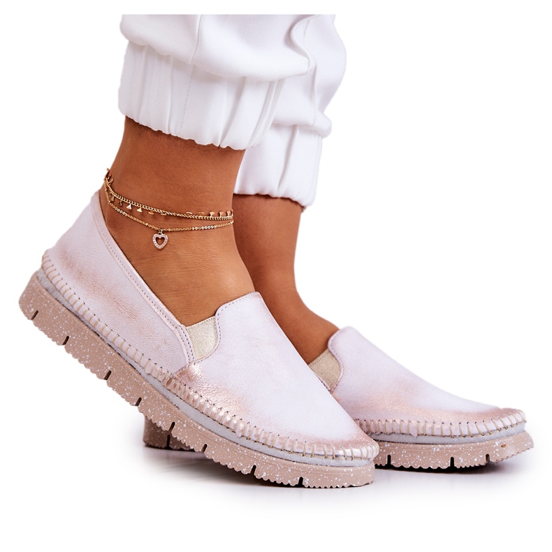 Chaussures à enfiler en cuir pour femmes Maciejka 03512-28 Rose clair Chaussures à enfiler en cuir pour femmes Maciejka 03512-28 Rose clair