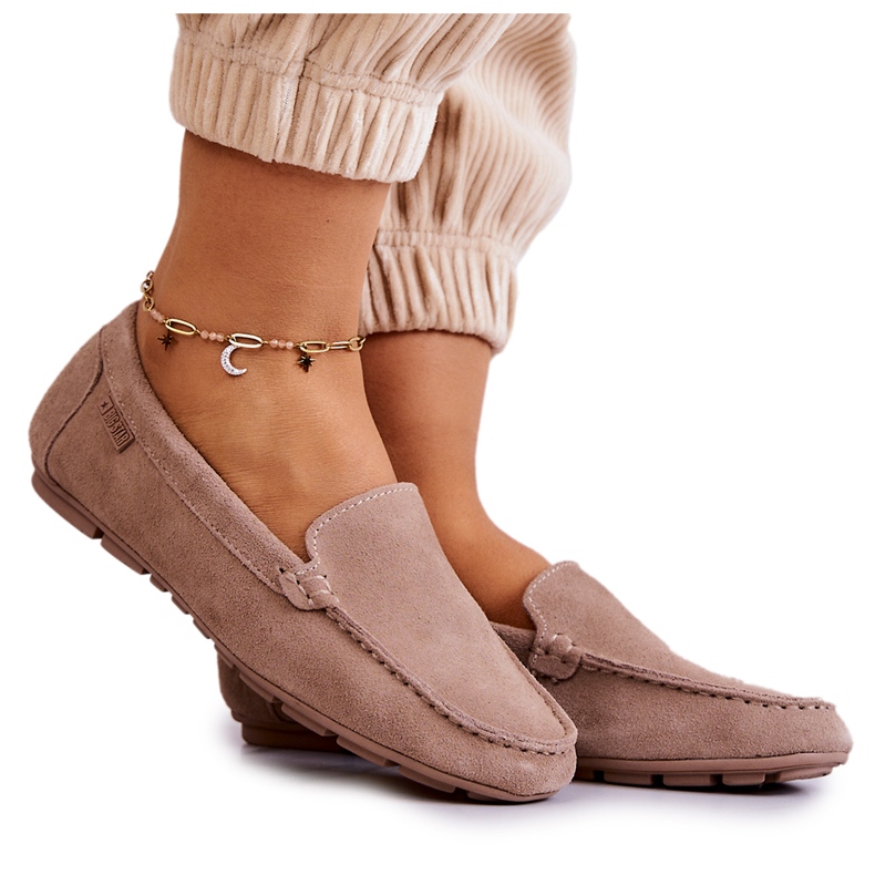 Mocassins Femme Daim Big Star JJ274658 Cappuccino beige brun Mocassins Femme Daim Big Star JJ274658 Cappuccino beige brun