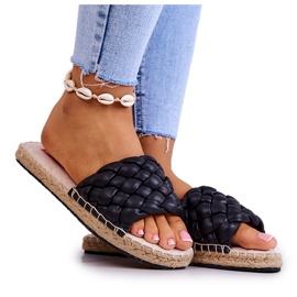 Chaussons Cuir Tressé Big Star JJ274919 Noir