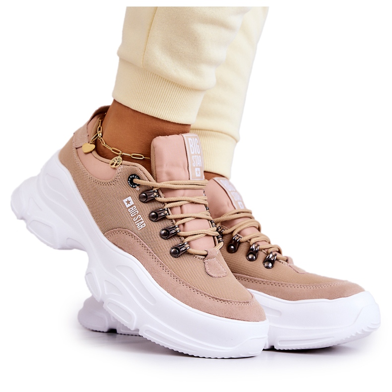 Chaussures de sport femme Baskets Big Star JJ274A222 Beige