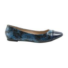 Via-Nova Ballerines chaussures femme Via Nova 07-041 bleu marine le noir