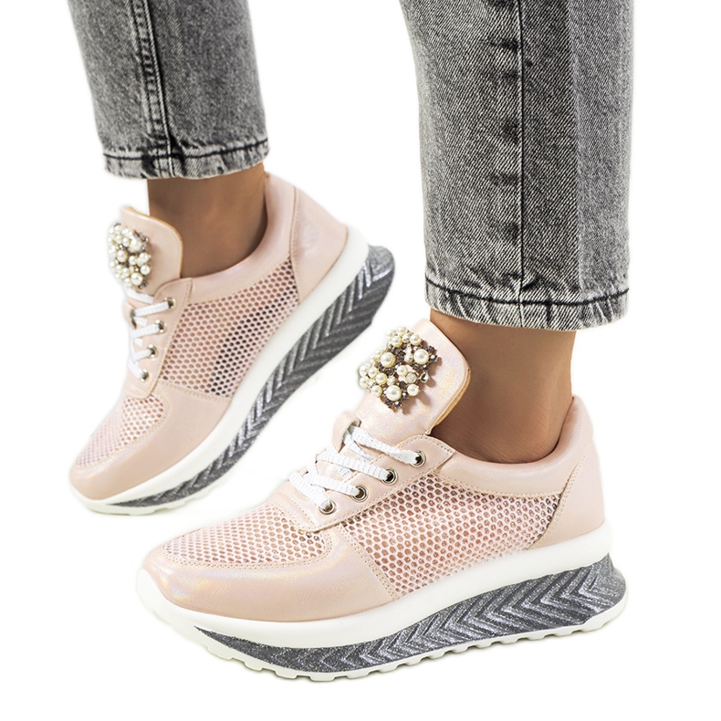 Baskets roses holographiques Saggers