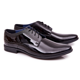 Bednarek Polish Shoes Chaussures Élégantes En Cuir Laqué Bednarek 724 Noir
