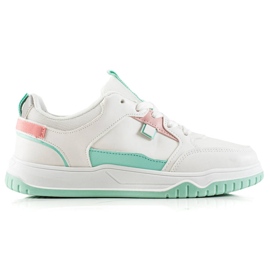 TRENDI Chaussures de sport à la menthe blanc vert