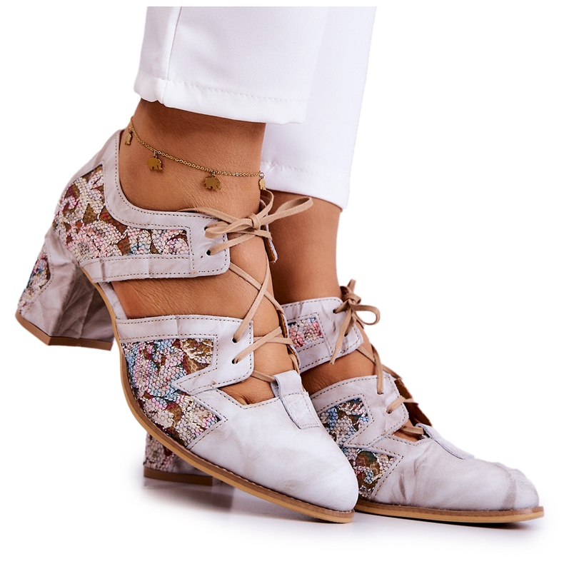 Bottes en Cuir pour Femme Maciejka 05328-04 Beige