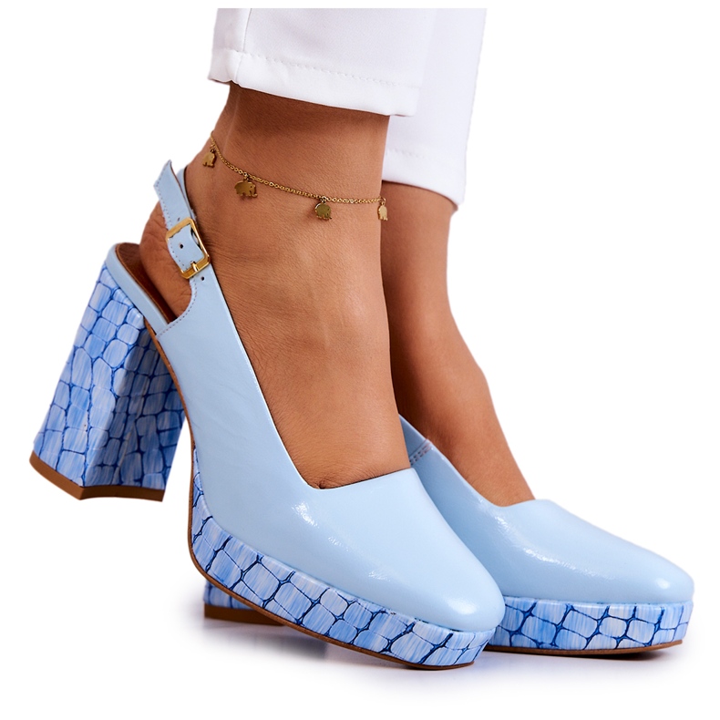 Sergio Leone Escarpin Cuir Maciejka 05441-06 Bleu