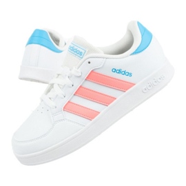 Chaussures Adidas Breaknet W GY6015 blanche bleu rose