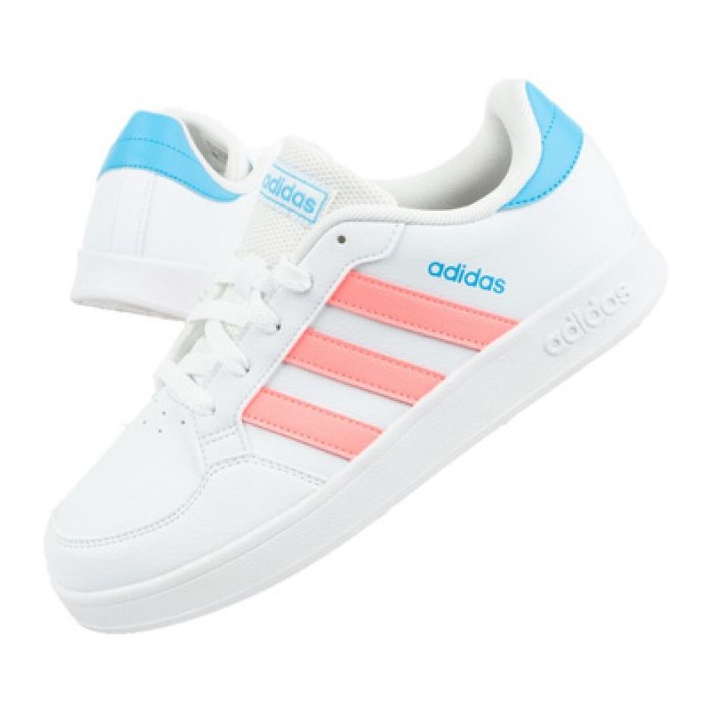 Chaussures Adidas Breaknet W GY6015 blanche bleu rose