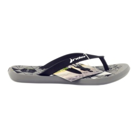 Boys Black Light Flip -flops for Water 81561 Rider le noir