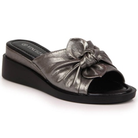 Chaussons sur le coin Vinceza W JAN115B argent