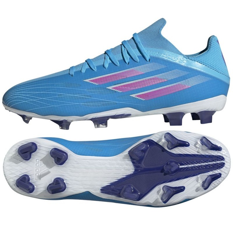 Adidas X Speedflow.2 Fg M GW7476 chaussures de football bleu bleu Adidas X Speedflow.2 Fg M GW7476 chaussures de football bleu bleu