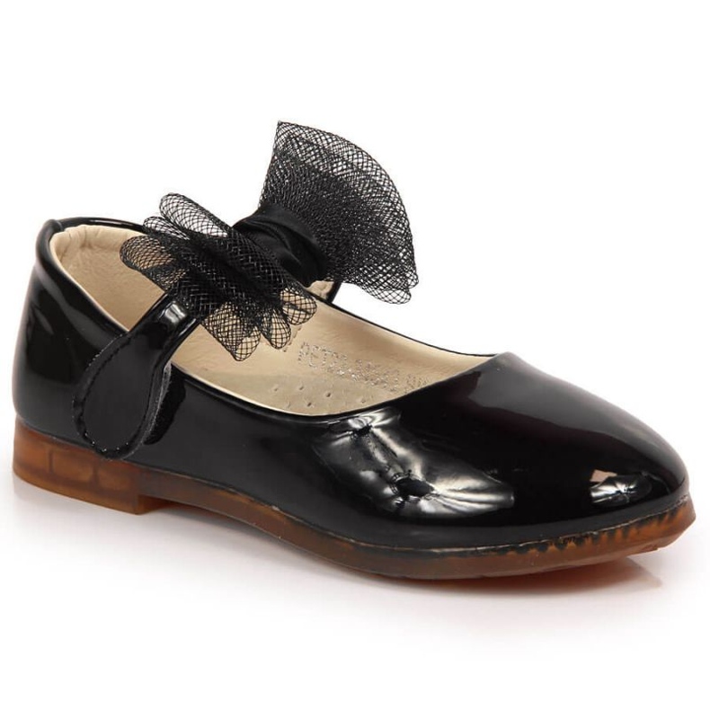 Ballerines velcro à nœud Vinceza Jr JAN100A noir le noir