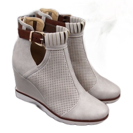 Baskets compensées ajourées Filippo W PAW117A beige