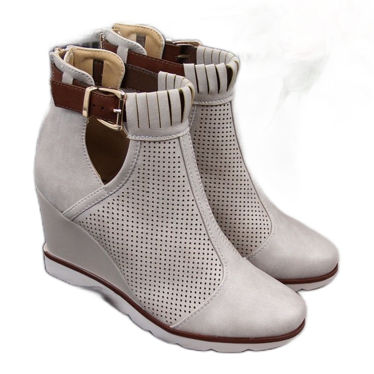Baskets compensées ajourées Filippo W PAW117A beige