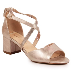 Sandales sur le poteau de Sergio Leone W SK367B or doré