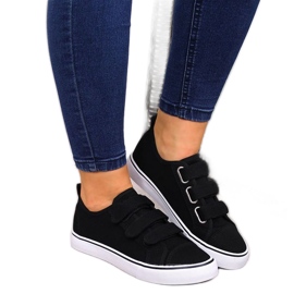 Baskets en textile avec velcro Atletico W ATC336B noir le noir