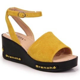 Sandales compensées Vinceza W JAN108B jaune