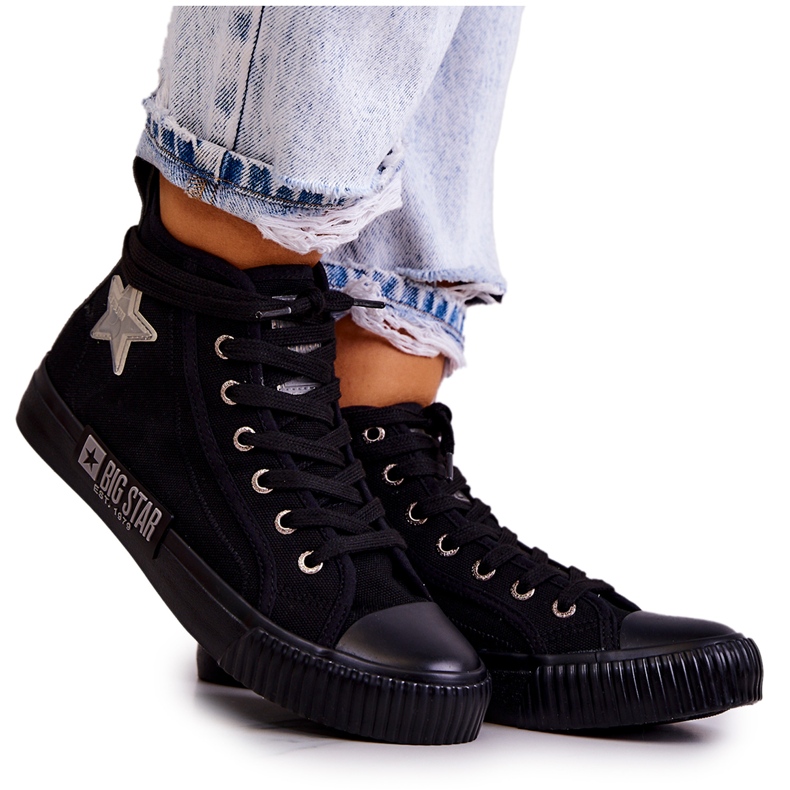 Baskets Montantes Classiques Big Star JJ274380 Noir le noir