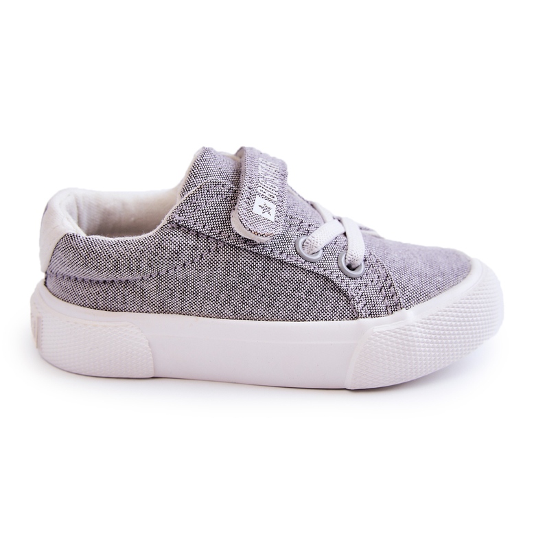 Baskets Basses Enfant Avec Velcro Big Star JJ374107 Gris