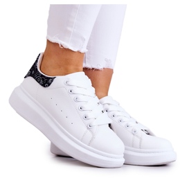 FE1 Chaussures de Sport Classiques Femme Noir et Blanc Meleris