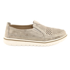 Chaussures de sport confortables sur la plateforme Jezzi 20PB08-1653 beige doré