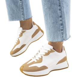 Baskets femme Cohen beiges blanc
