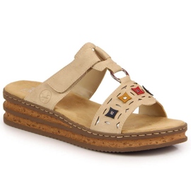 Rieker W RKR517 chaussons compensés beiges