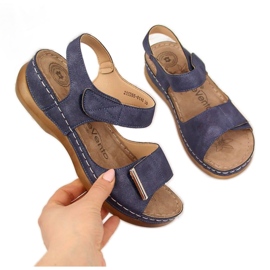 Sandales velcro eVento W EVE223C bleu marine