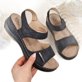 Sandales compensées eVento W EVE223D noires