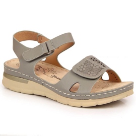 Sandales confortables sur le coin Jezzi W EVE346B gris Sandales confortables sur le coin Jezzi W EVE346B gris