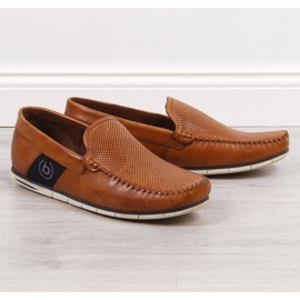 Mocassins en cuir Bugatti JJ153094, marron brun