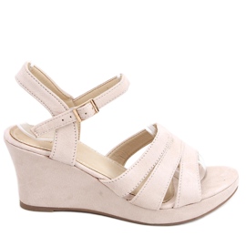Sandales compensées Nirali Beige