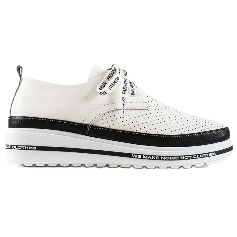 ARTIKER Chaussures de mode en cuir blanche le noir