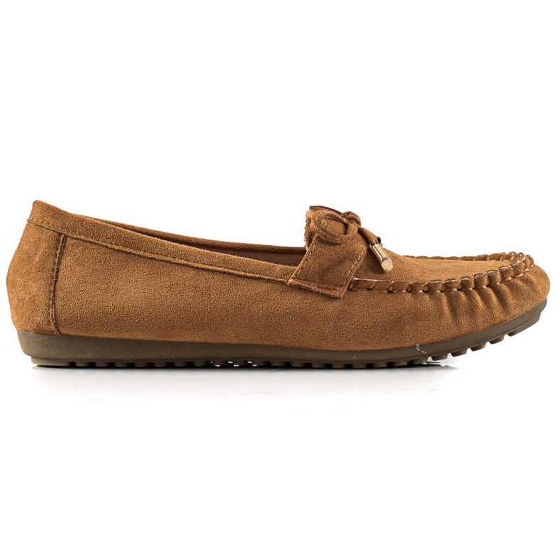 TRENDI Mocassins En Daim Avec Nœud brun