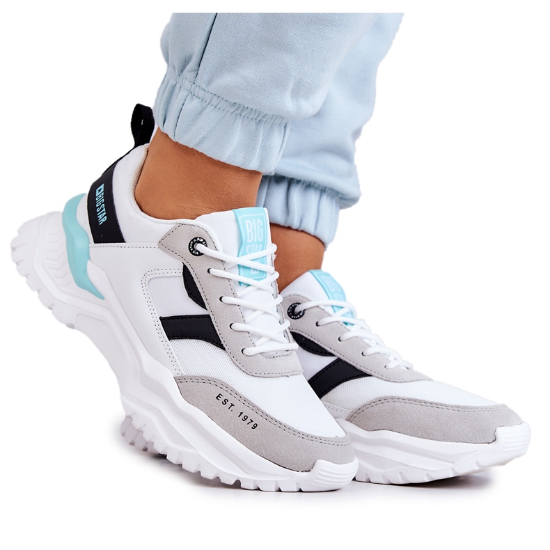 Chaussures de sport femme Big Star JJ274A412 Blanc et Noir blanche le noir bleu Chaussures de sport femme Big Star JJ274A412 Blanc et Noir blanche le noir bleu