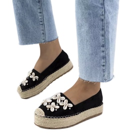 Espadrilles noires sur la plateforme Paffen le noir