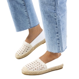 Espadrilles tressées Kiomi Ecru blanc