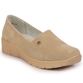 Chaussures en cuir compensées Filippo W PAW343B beige