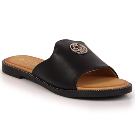 Chaussons noirs avec décoration Filippo W PAW344A