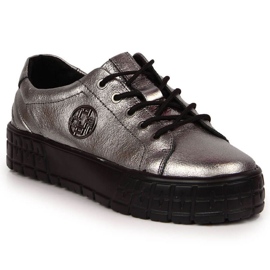 Chaussures plateforme en cuir Filippo W PAW320B argent