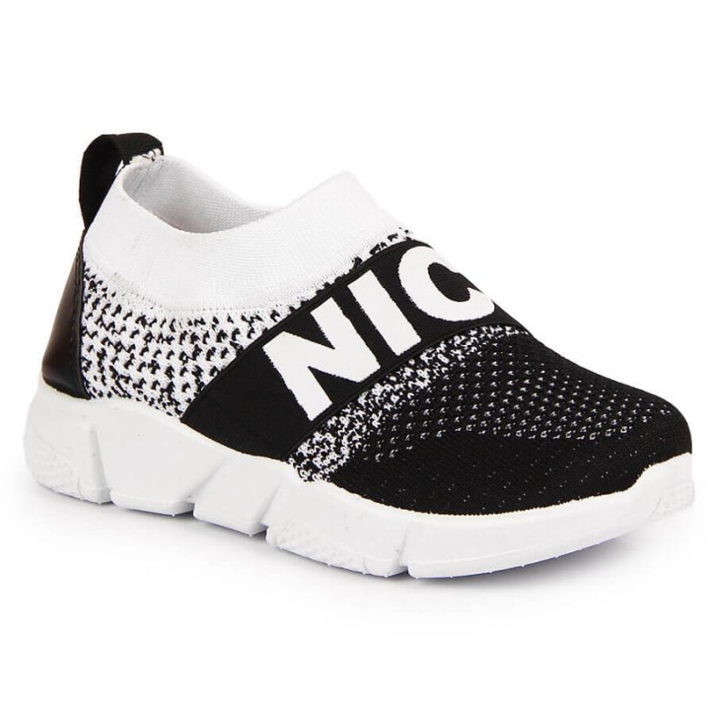 Chaussures de sport chaussettes McKeylor Jr JAN94B noir et blanc blanche