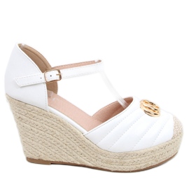 Sandales compensées Aika Blanc blanche