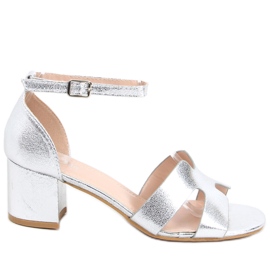 Sandales à talons de Nabila Silver argent